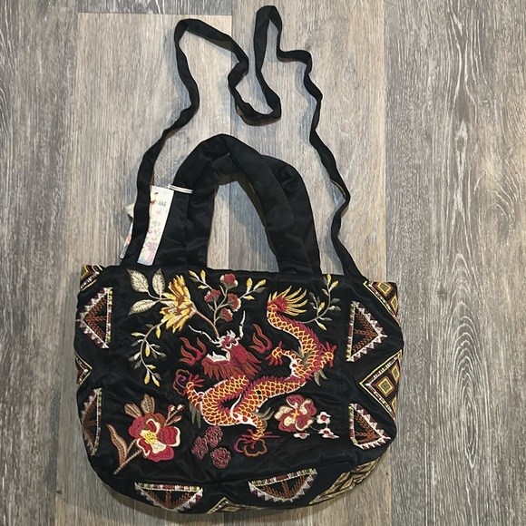 NWT-JOHNNY WAS LILITH QUILTED SATIN TOTE - Picture 9 of 13